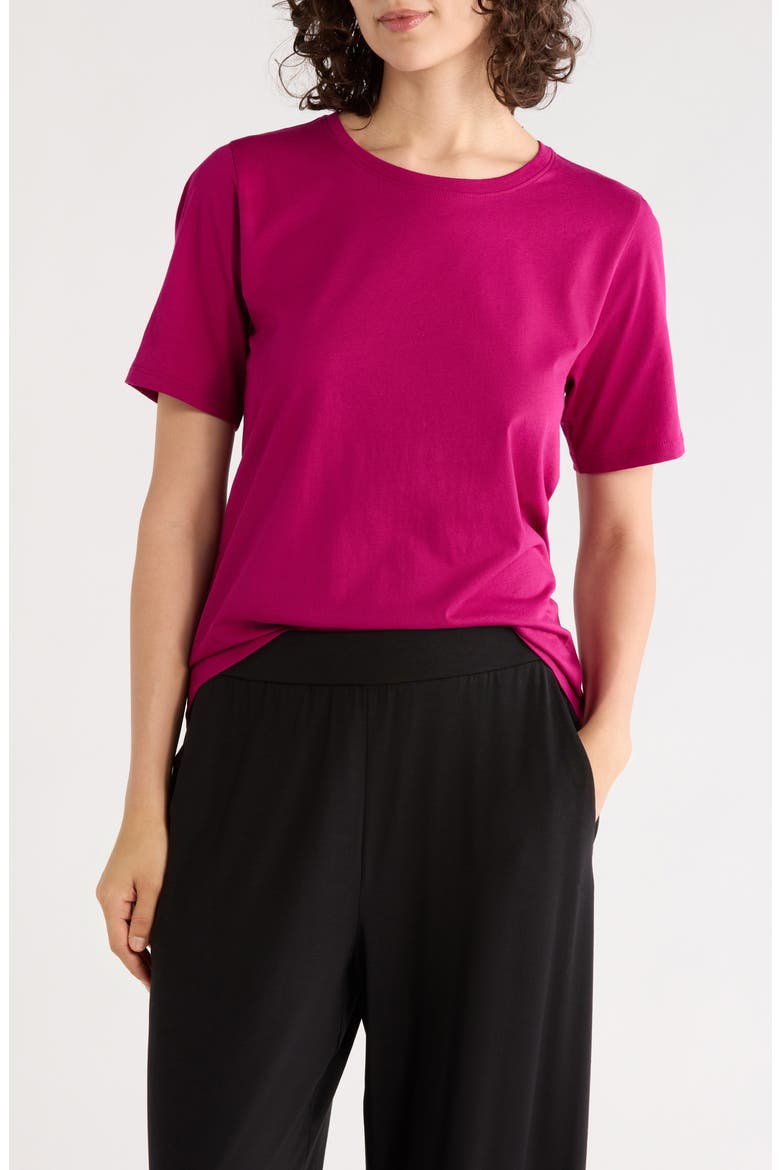 Organic Cotton T-Shirt, Main, color, SANGRIA