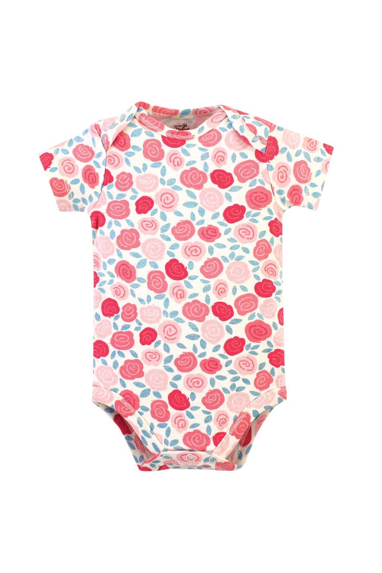 Organic Cotton Bodysuits, Alternate, color, Rosebud