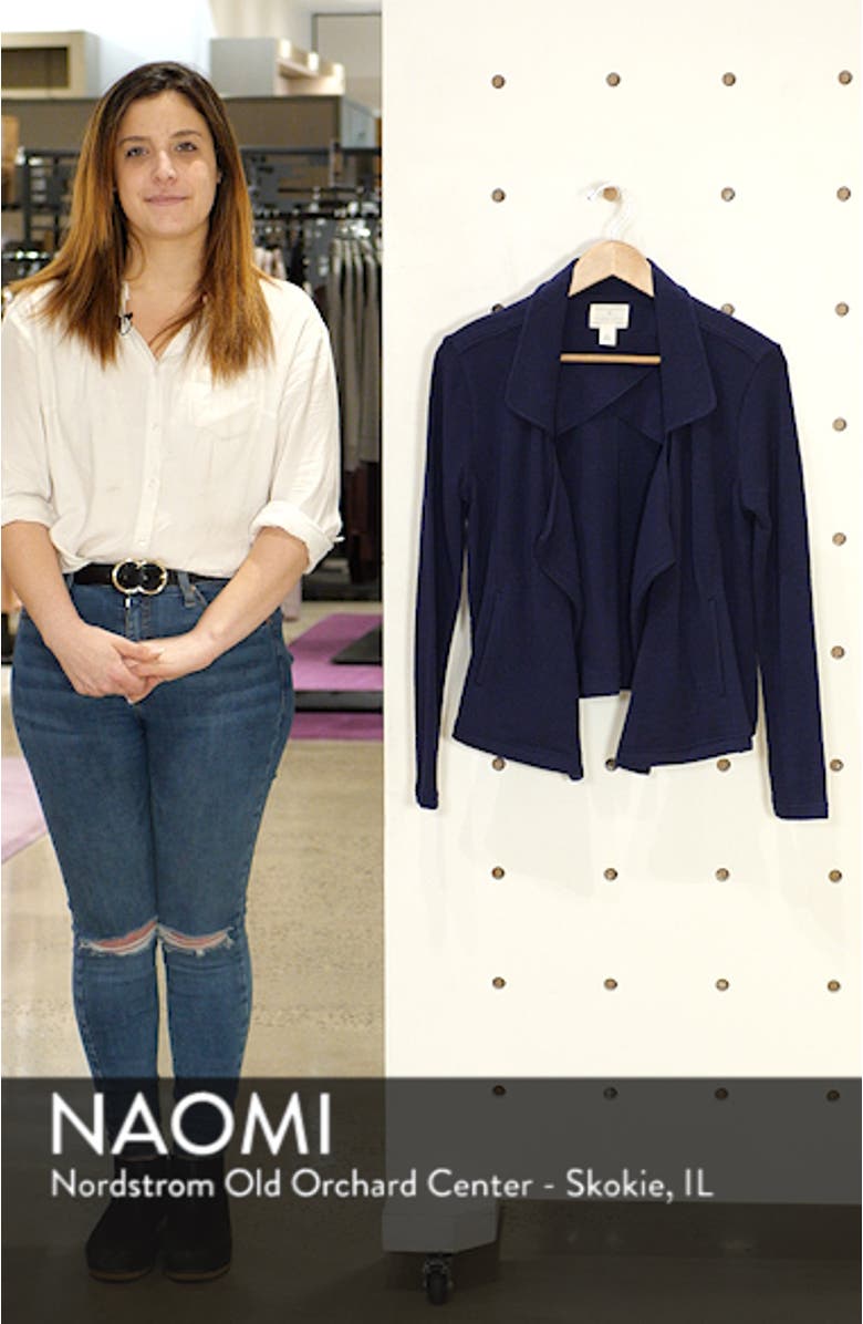 Drape Front Stripe Jacket, sales video thumbnail