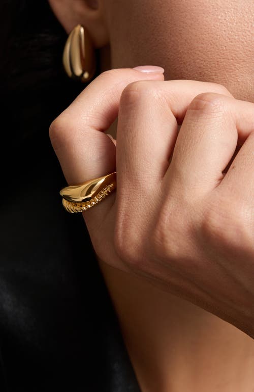 Rc Retro Chic Drop Ring In Gold