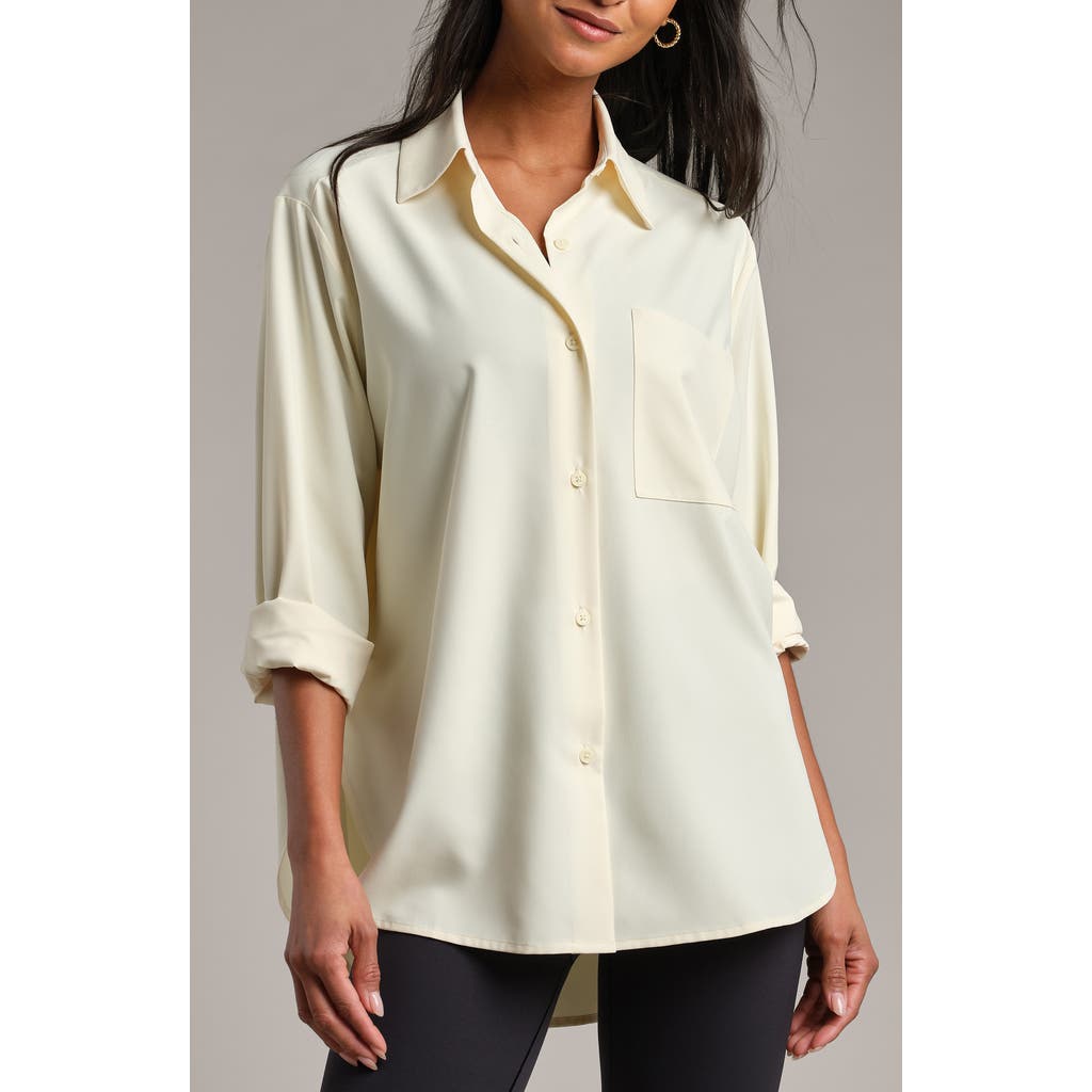 Rhone Mirage Oversize Button-down Shirt In Yellow