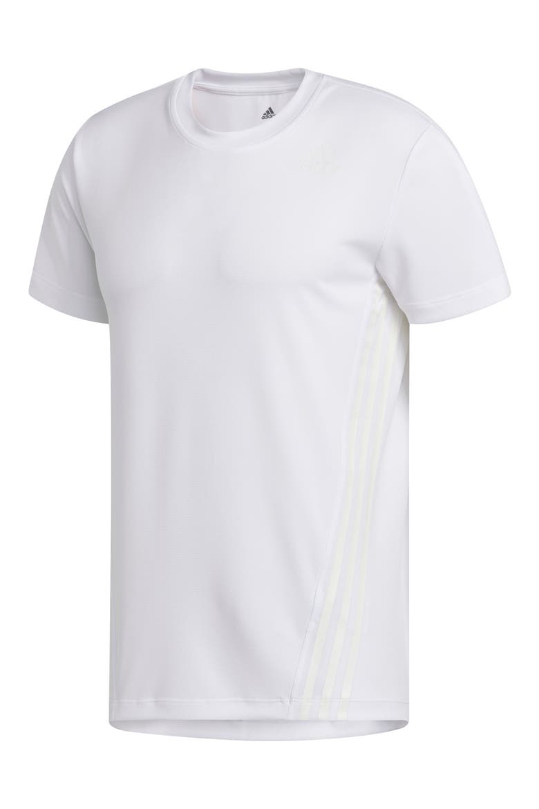 AEROREADY® 3-Stripes Performance T-Shirt, Alternate, color, WHITE