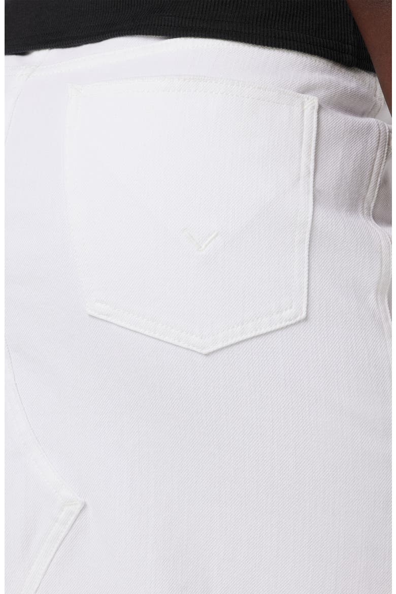 Reconstructed Stretch Cotton Denim Midi Skirt, Alternate, color, WHITE