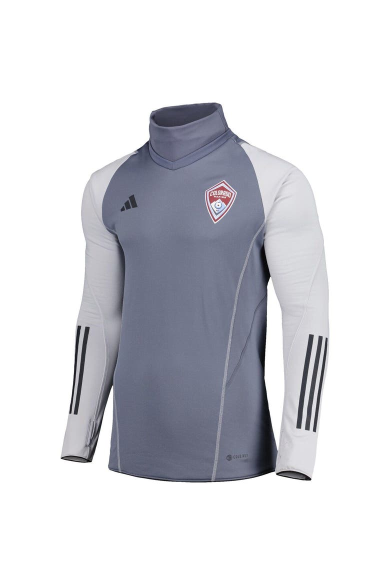 Men's adidas Gray Colorado Rapids Warm Raglan COLD.RDY Top, Alternate, color, Gray