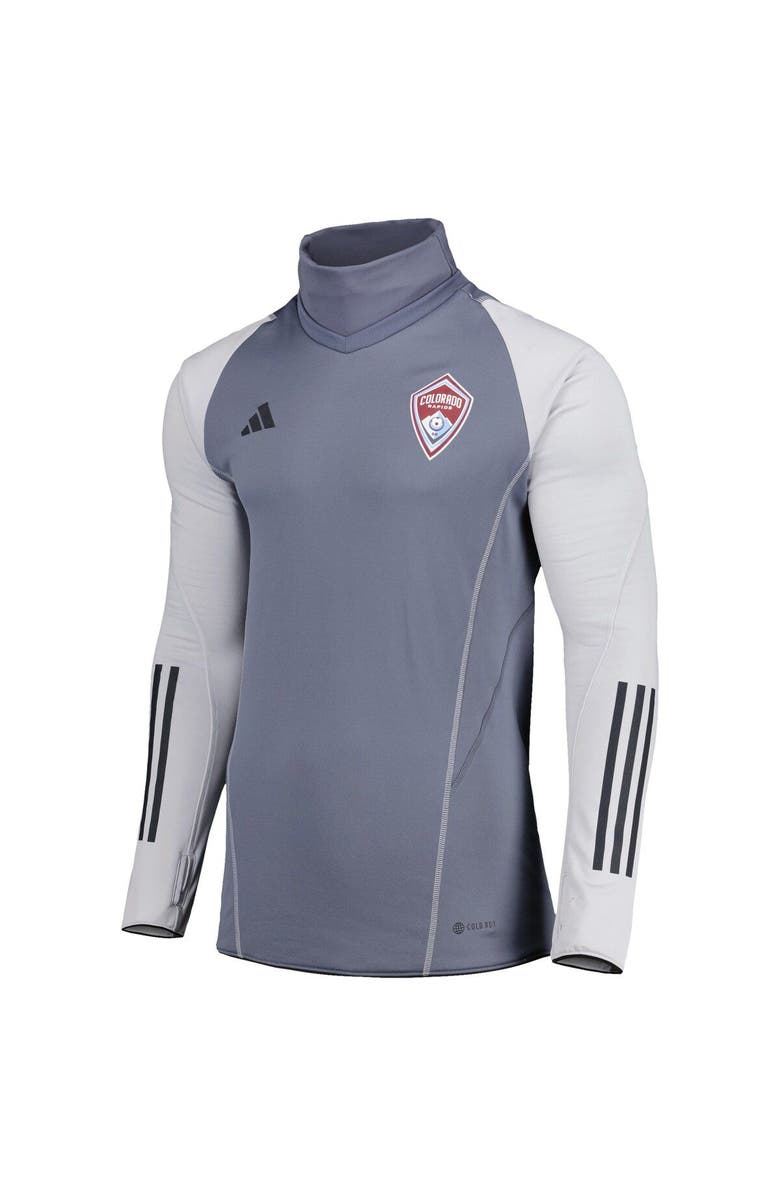 adidas Men's adidas Gray Colorado Rapids Warm Raglan COLD.RDY Top, Alternate, color, Gray