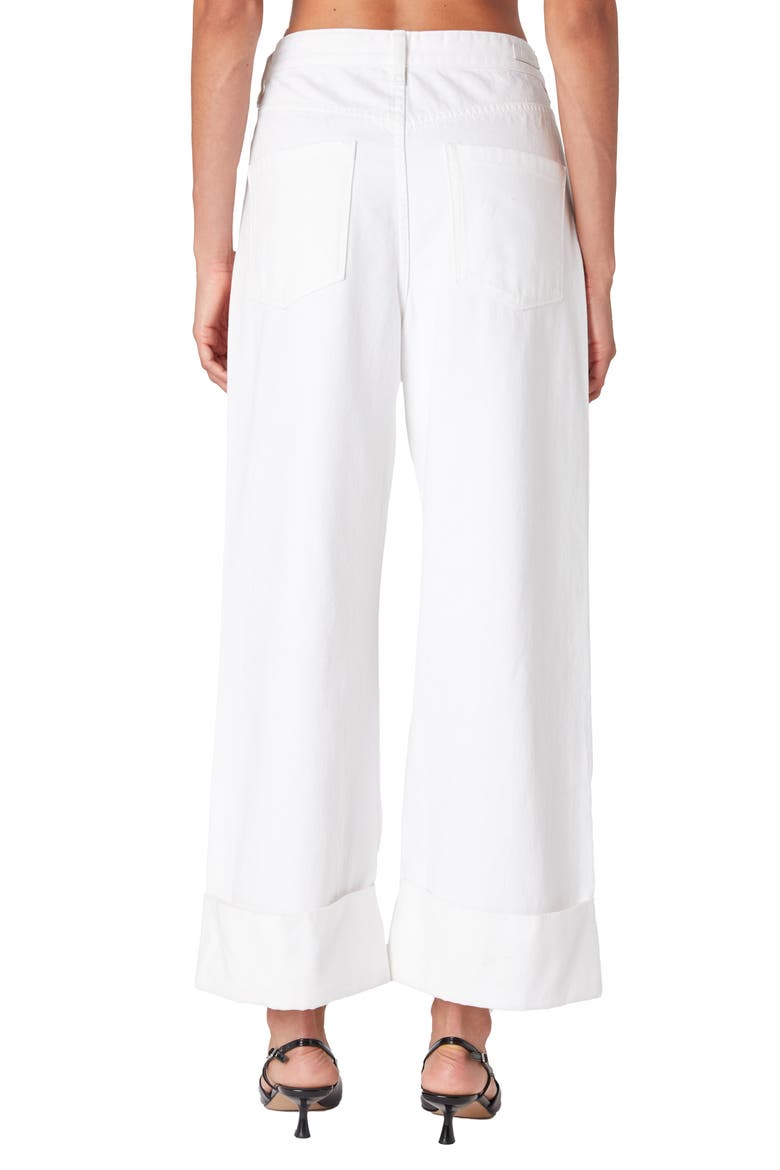 Cuffed Low Rise Ankle Wide Leg Jeans, Alternate, color, CLUB SODA