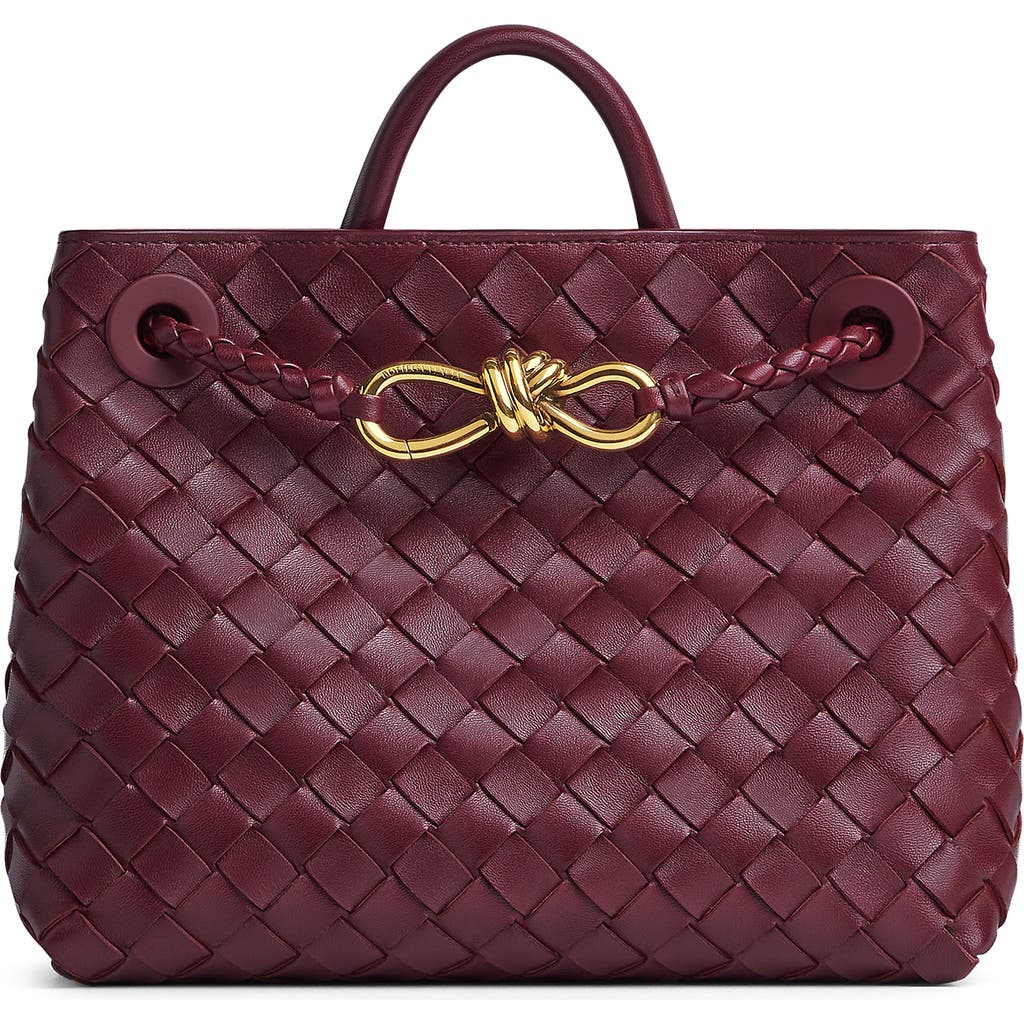 Bottega Veneta Small Andiamo Intrecciato Shoulder Bag in 2273 Baro-M Brass-Baro at Nordstrom