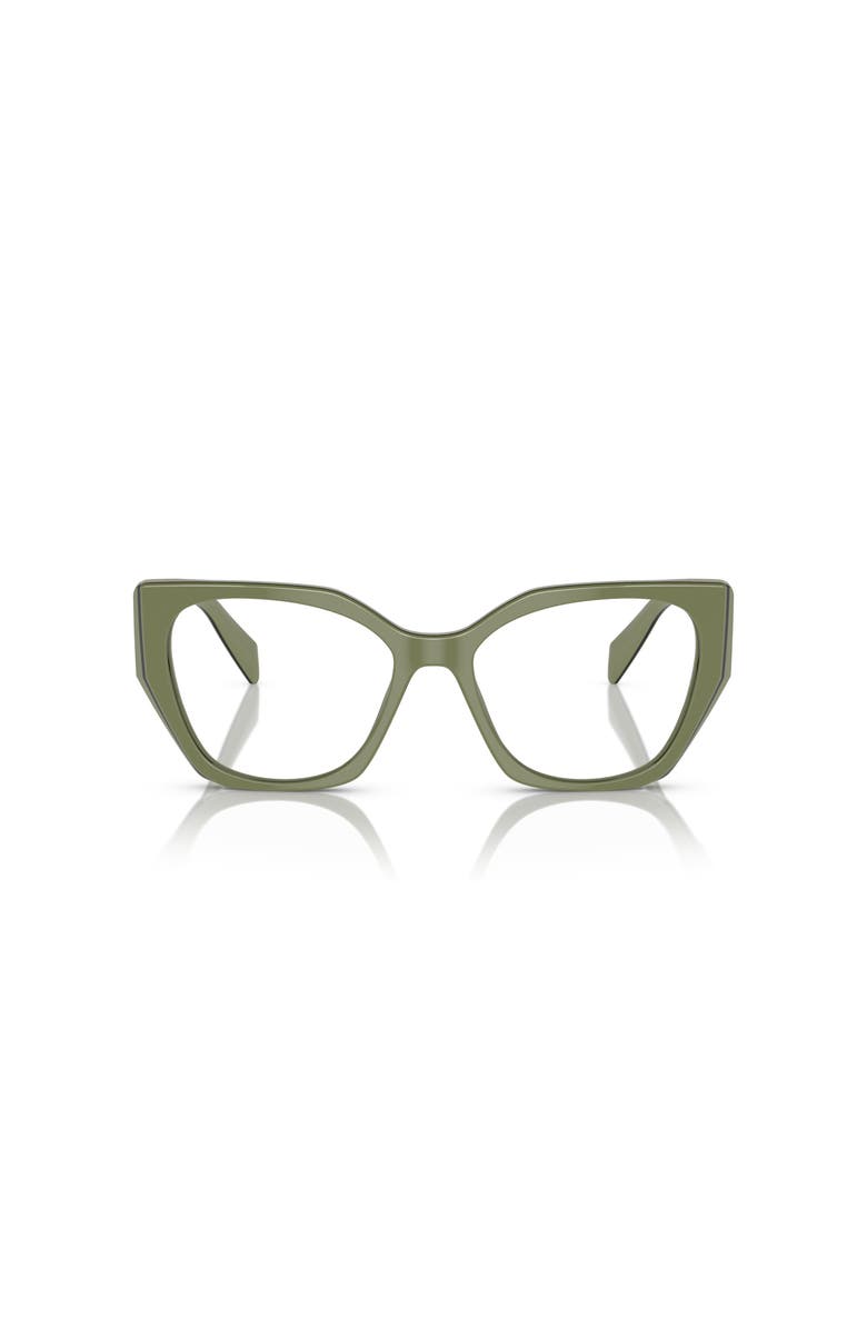Prada 54mm Irregular optical glasses, Alternate, color, Green