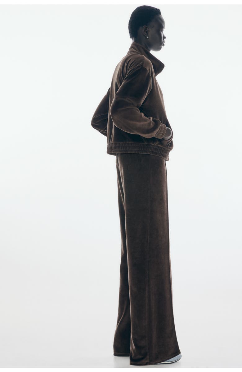 H&M Wide Velour Joggers, Alternate, color, 