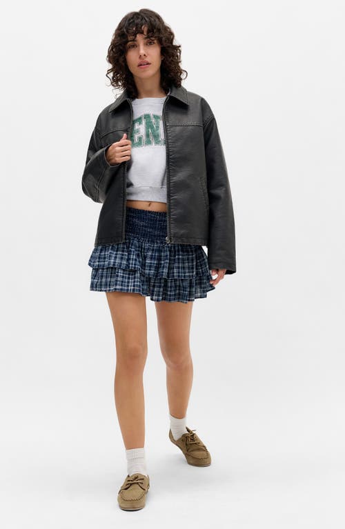Bdg Urban Outfitters Dex Wadded Faux Leather Jacket In Black
