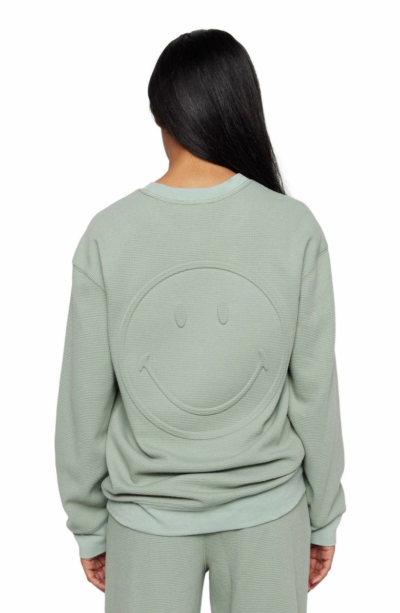 Samii Ryan SMILEY THERMAL CREWNECK, Main, color, Green