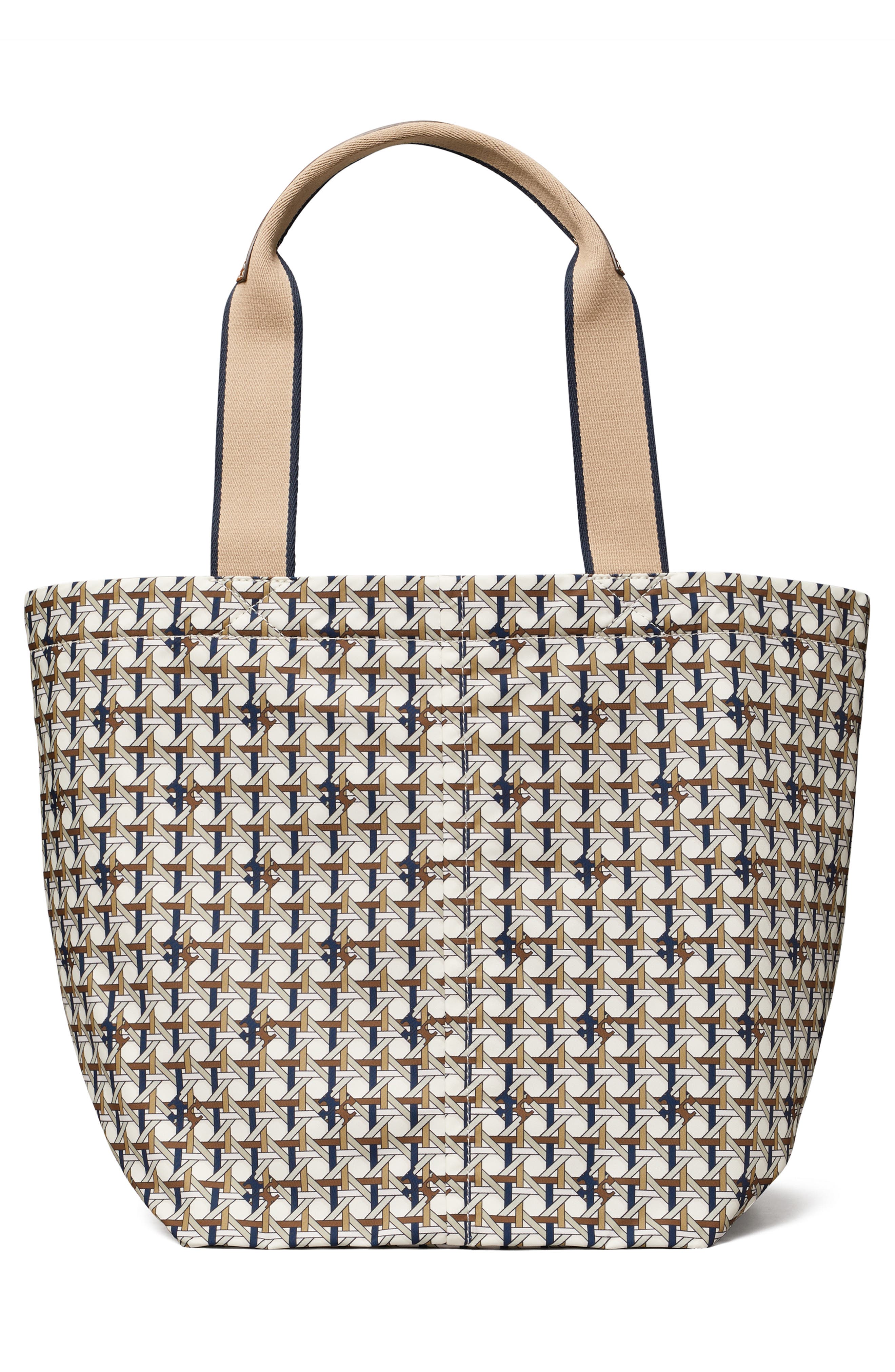 Tory Burch Small Basketweave Nylon Tote, Alternate, color, 