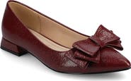 Journee Collection Ophelia Bow Pointed Toe Flat