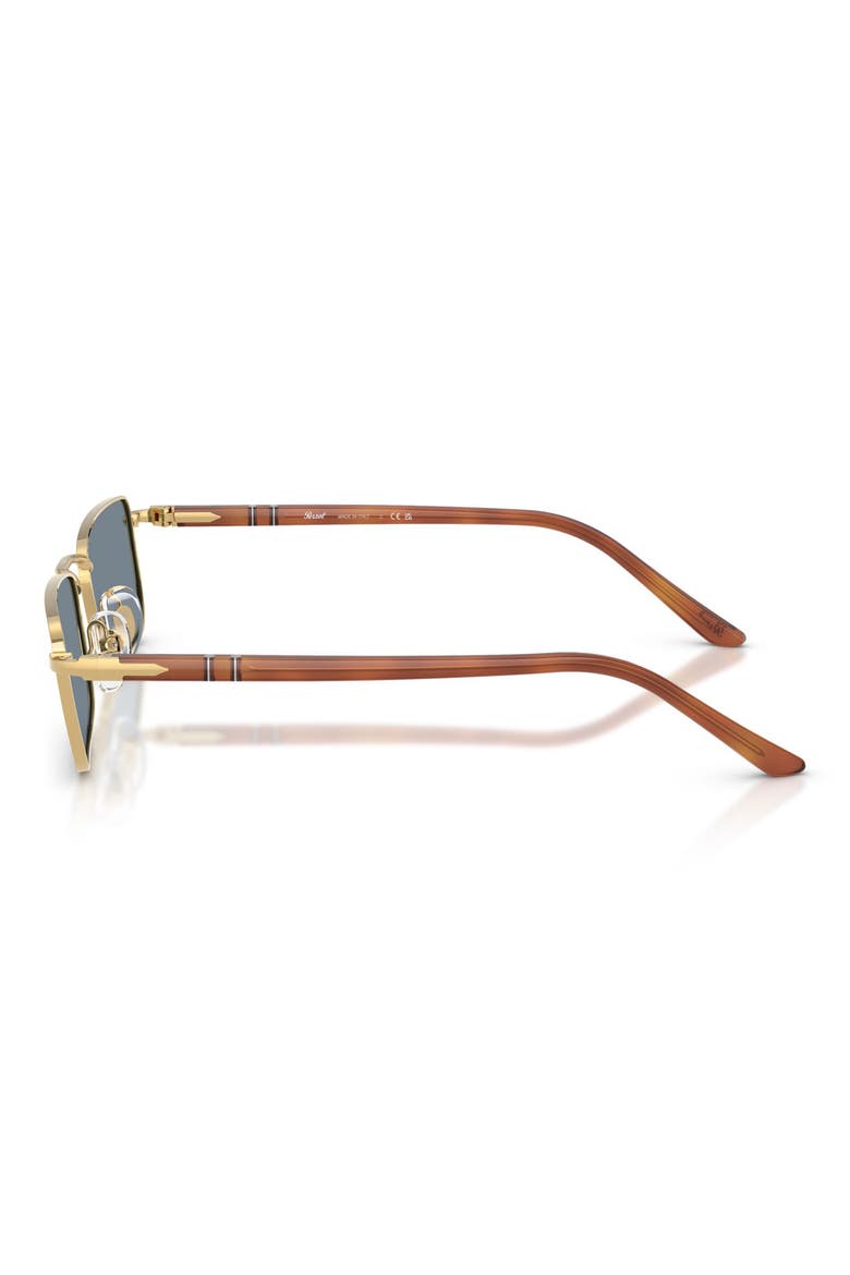 54mm Rectangular Sunglasses, Alternate, color, GOLD / BLUE
