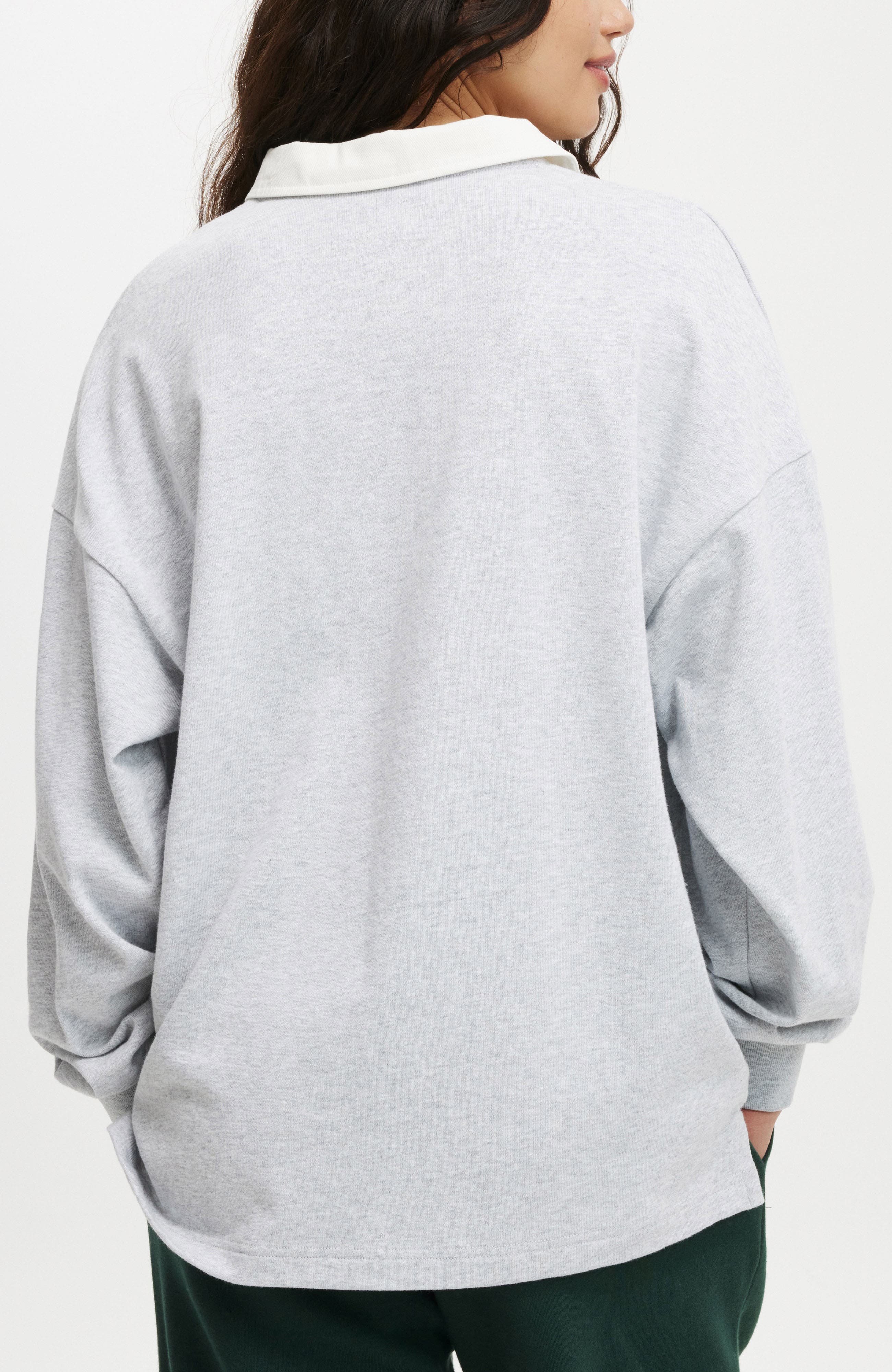 Oversized Long Sleeve Polo - image 2