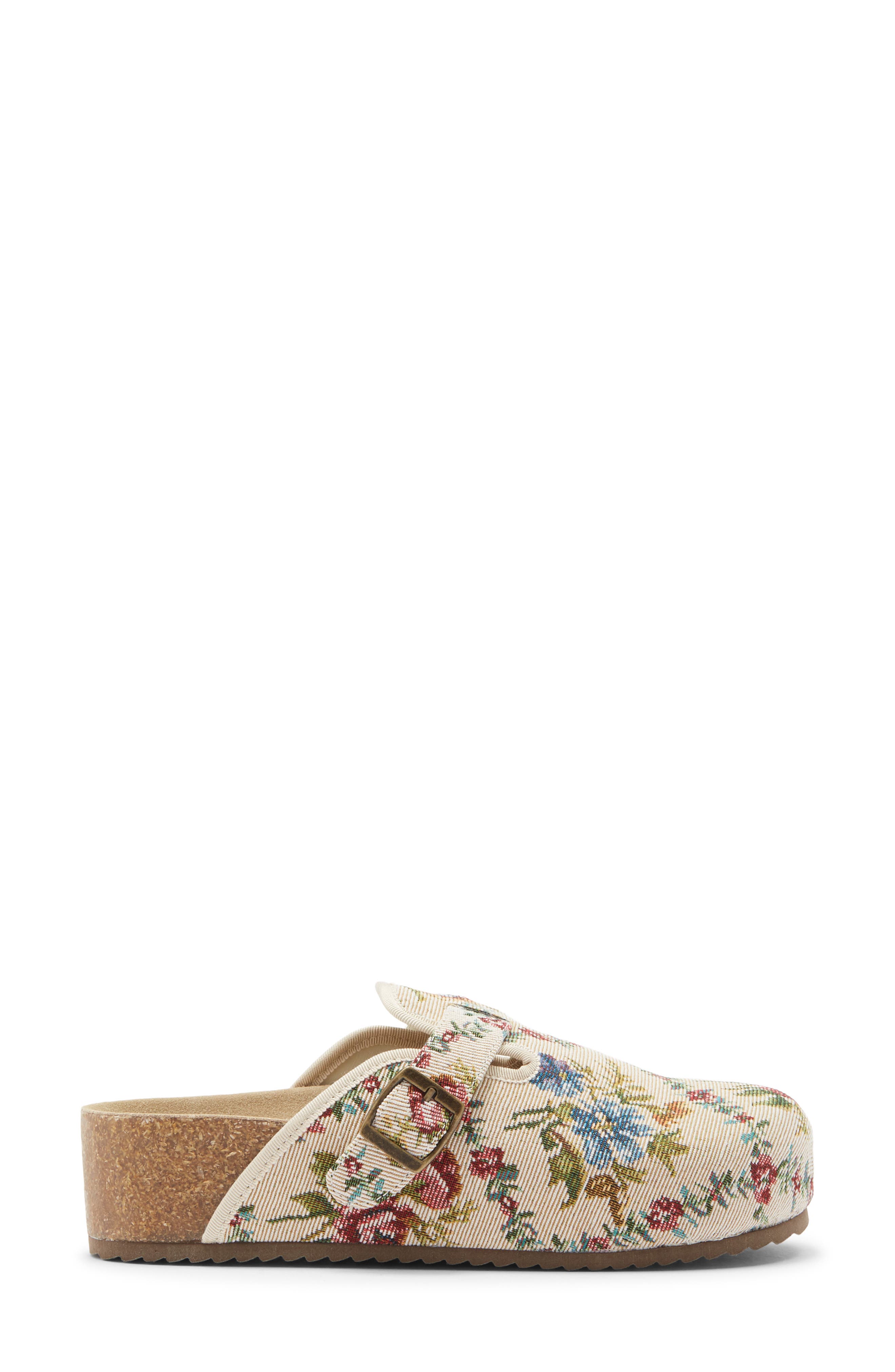 Lorenna Platform Clog, Alternate, color, IVORY FLORAL