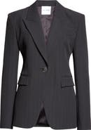 ST. JOHN Pinstripe One-Button Blazer