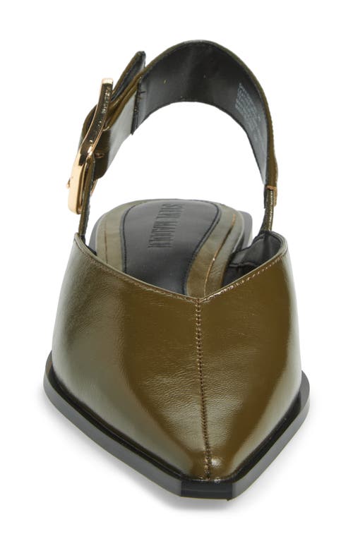Steve Madden Shay Pointed Toe Slingback Flat In Green