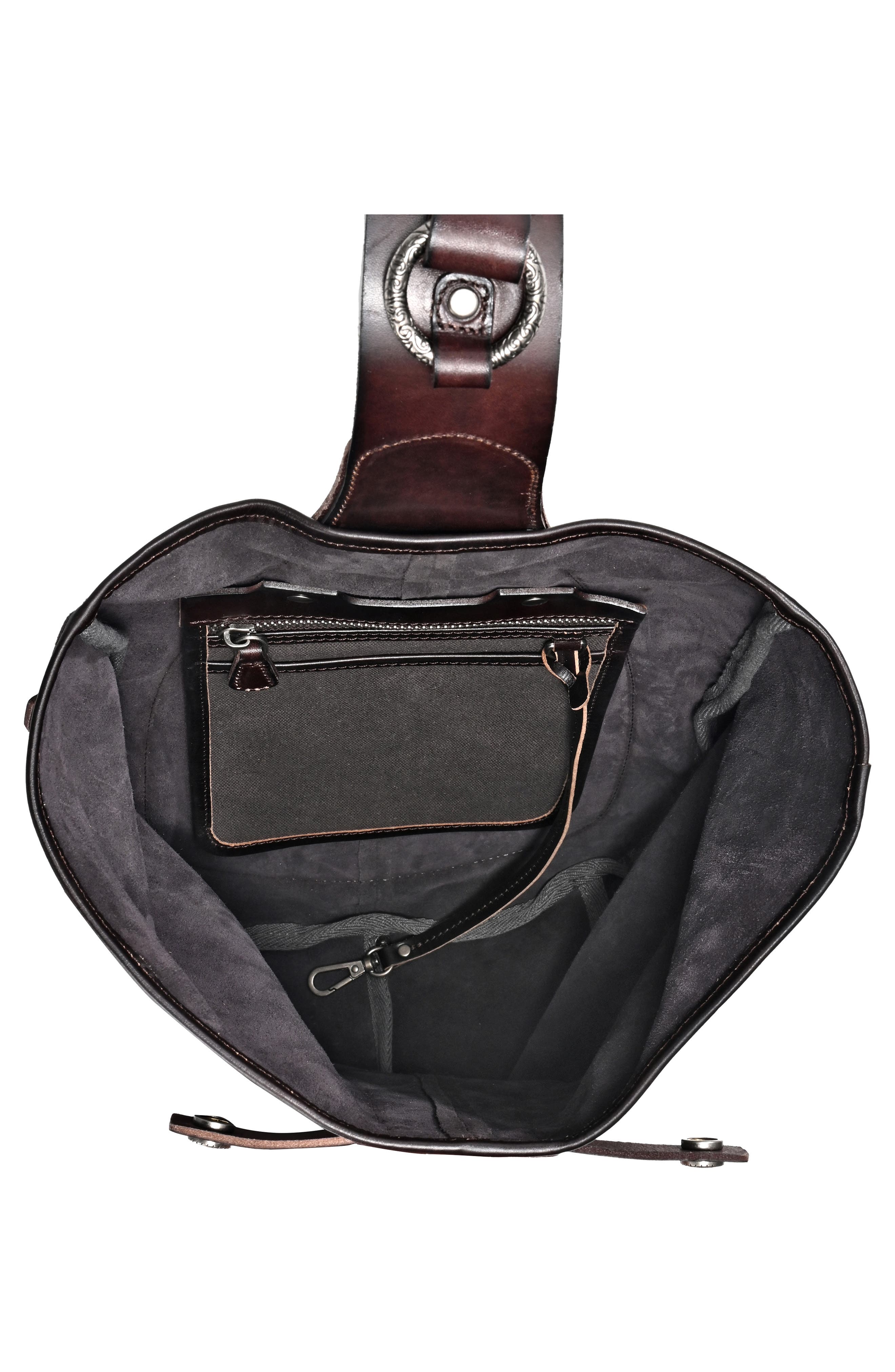 OLD TREND Daisy Leather Trim Sling Bag, Alternate, color, Grey