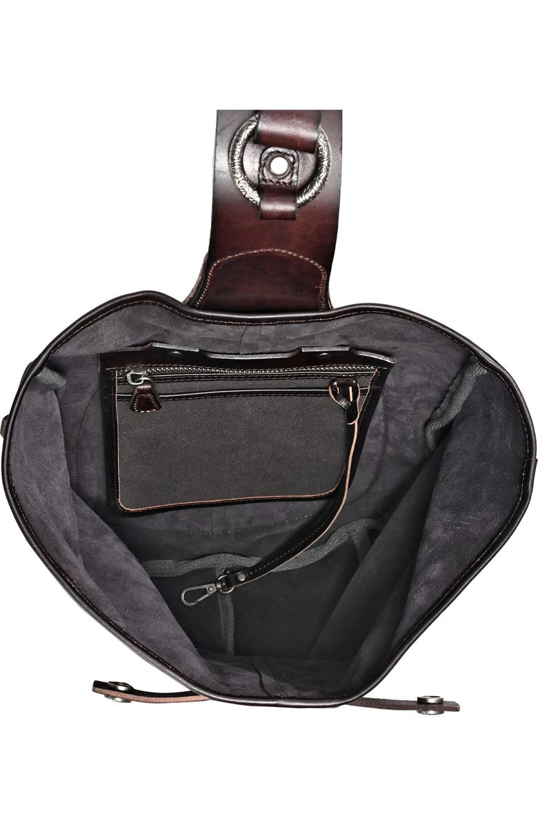 OLD TREND Daisy Leather Trim Sling Bag, Alternate, color, Grey