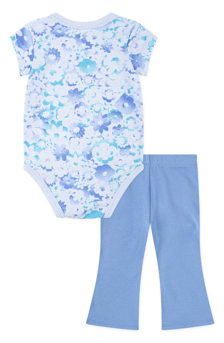 Nike Flow Bodysuit & Wide Leg Leggings Set, Alternate, color, Blue Beyond