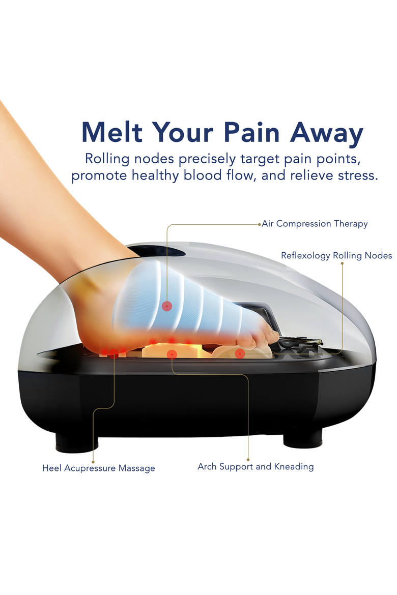 Shiatsu Foot Massager with Heat - 5 Settings, Alternate, color, Silver