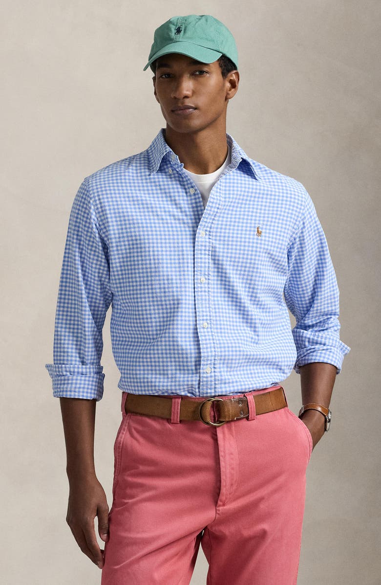 Polo Ralph Lauren Gingham Classic Fit Oxford Button-Down Shirt, Alternate, color, 