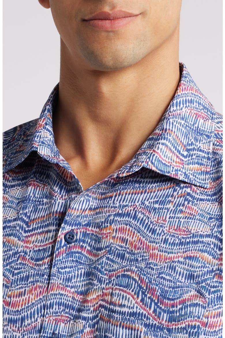 Bahama Coast Monte Rio Geo IslandZone® Short Sleeve Button-Up Shirt, Alternate, color, SUMMER GREY