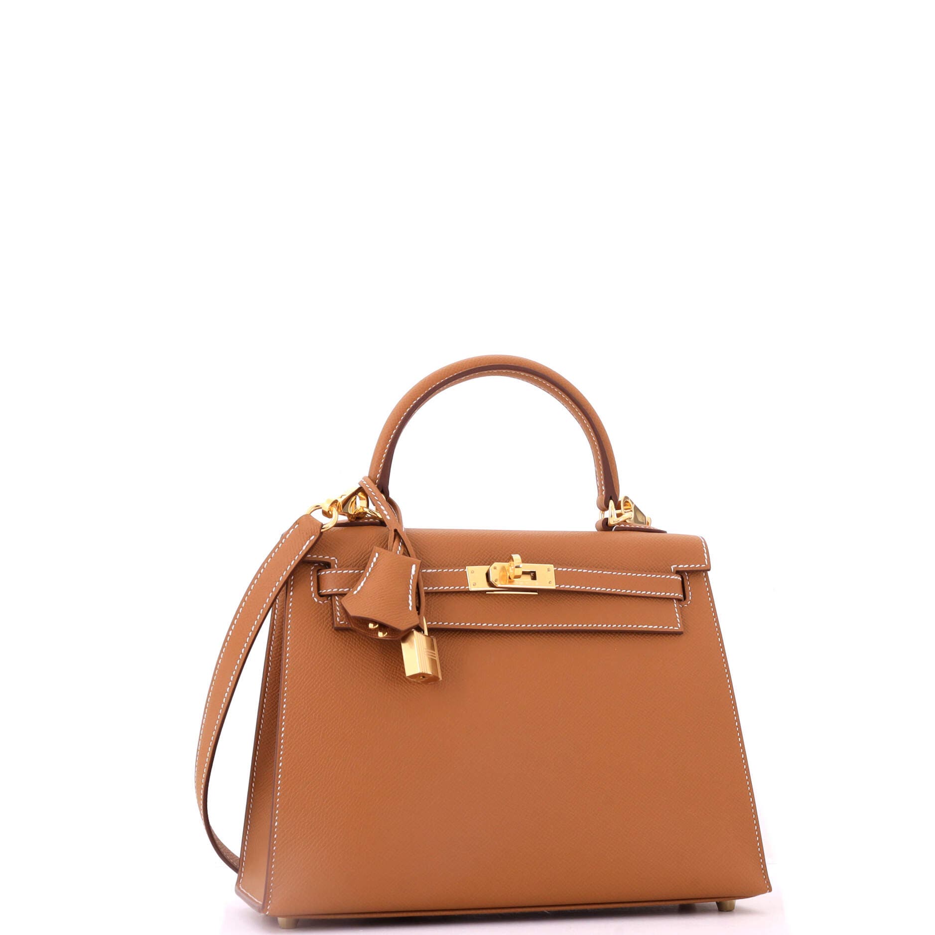 Kelly Handbag Brown Epsom with Gold Hardware 25, Alternate, color, Metallic Gold