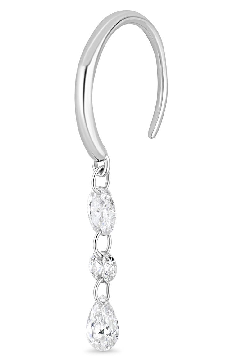 18K Gold Liora Natural Diamond Drop Earrings, Alternate, color, 18K WHITE GOLD