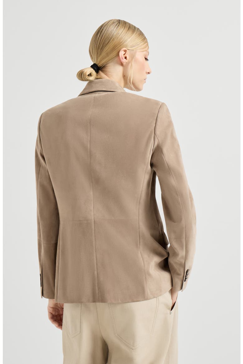 Suede blazer, Alternate, color, Light Brown