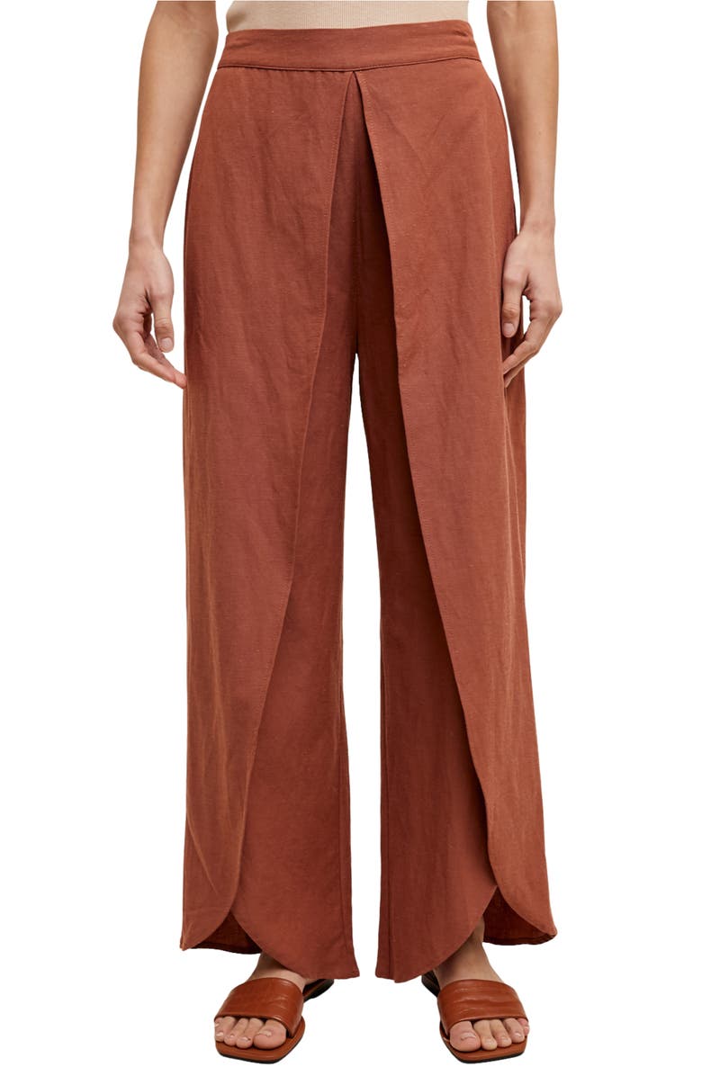 WISHLIST Tulip Leg Pants, Main, color, Rust