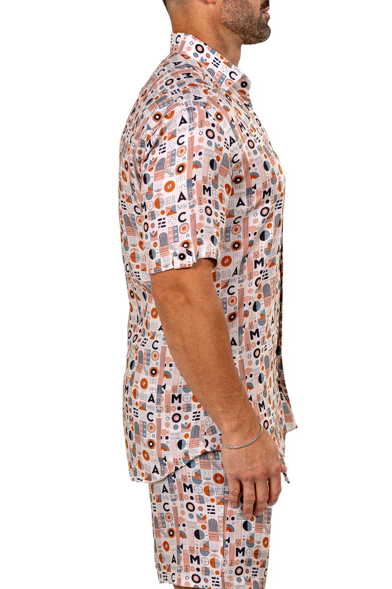 Galileo Marthy Short Sleeve Button-Up Shirt, Alternate, color, PINK