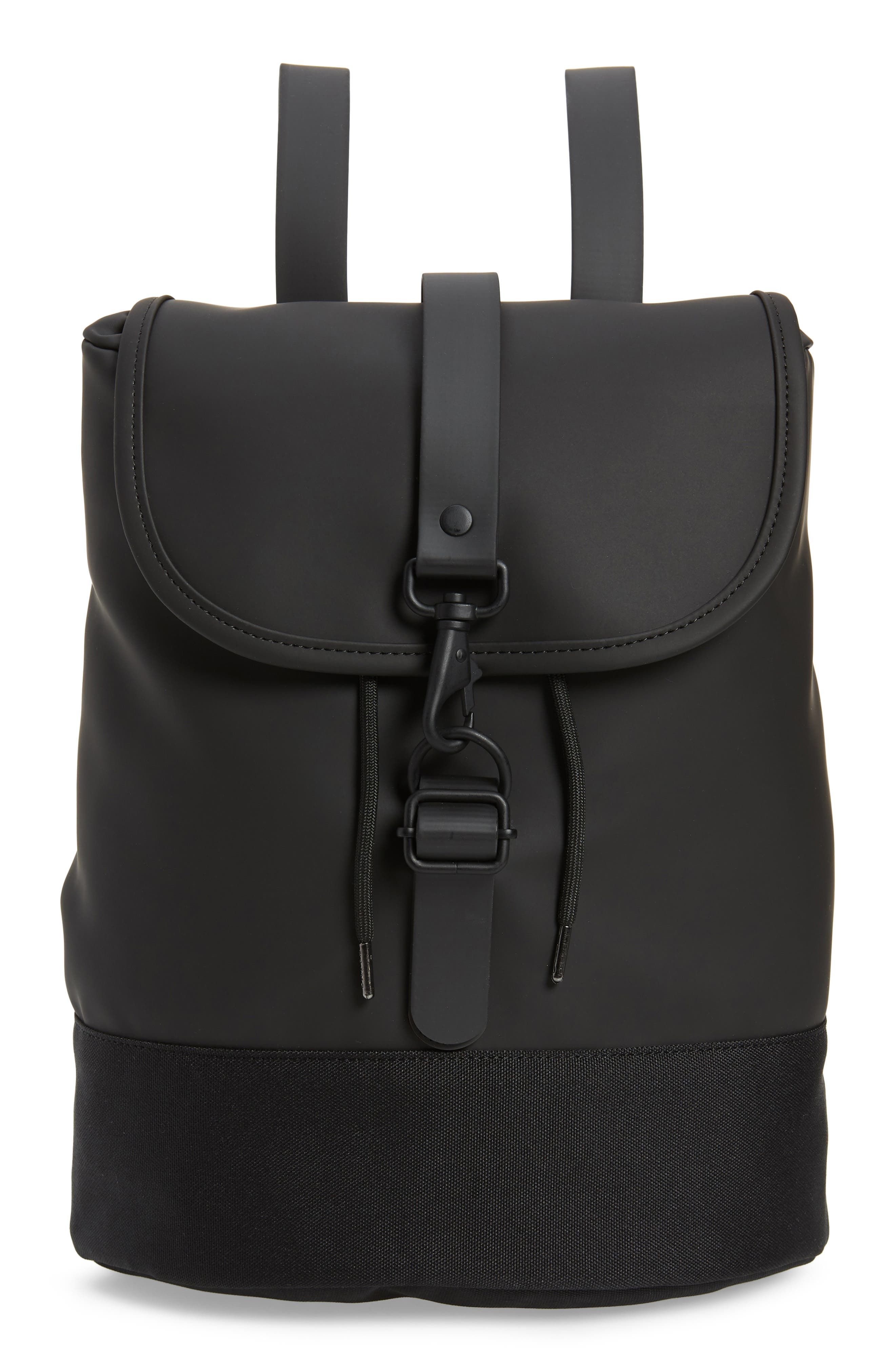 Rains Waterproof Drawstring Backpack, Main, color, 