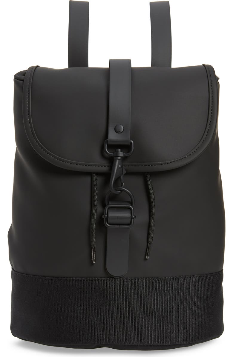 Rains Waterproof Drawstring Backpack, Main, color,