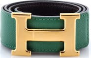 Pre-Owned Hermes Constance Reversible Belt Leather Medium
