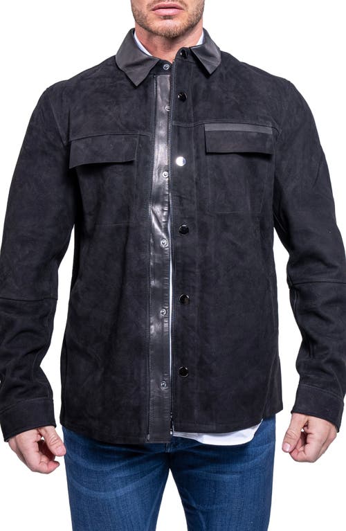 Maceoo Resistance1025 Suede Jacket In Black