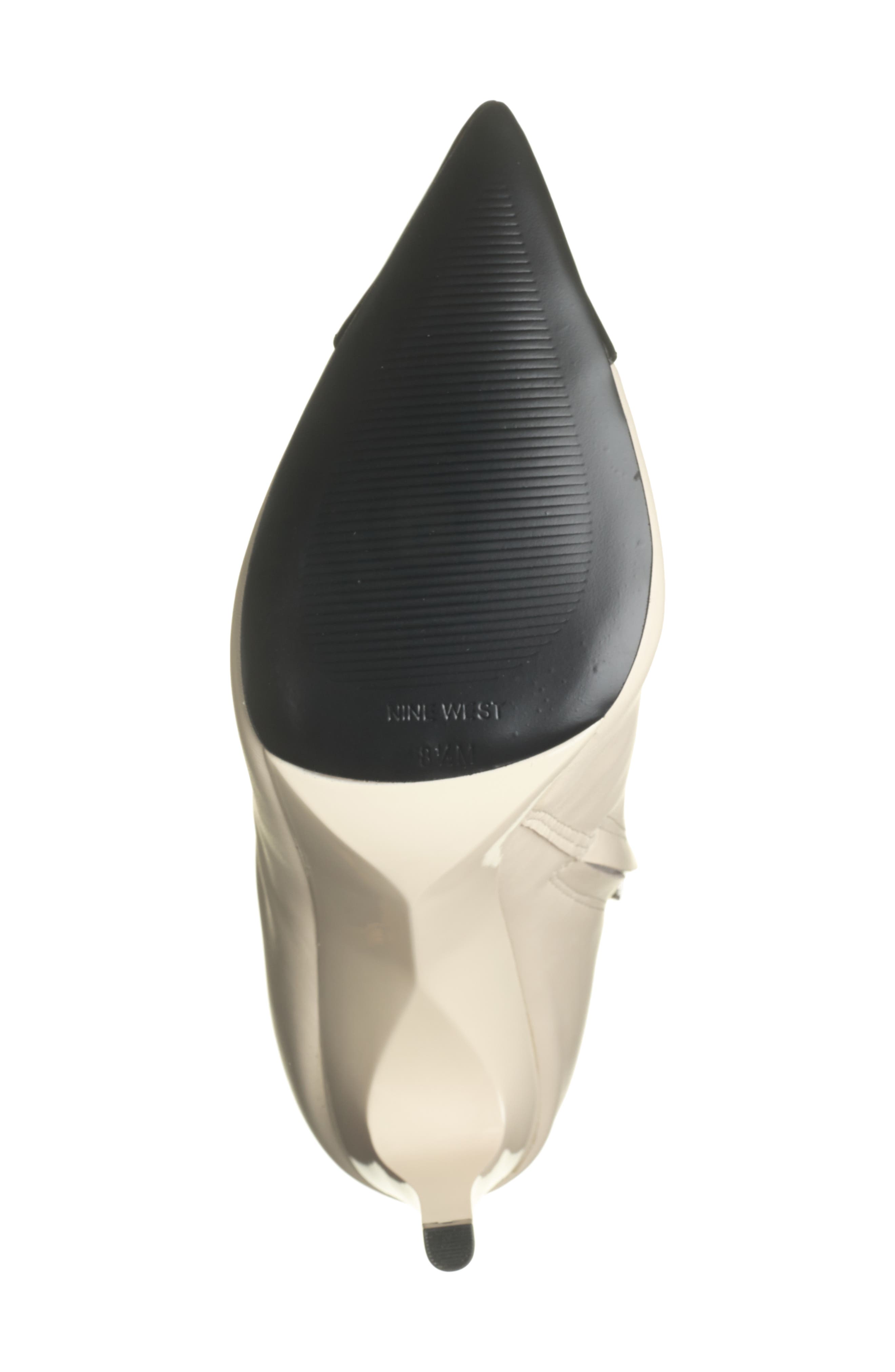Nine West Winner Pointed Toe Boot, Alternate, color, Chic Cream/ Nero