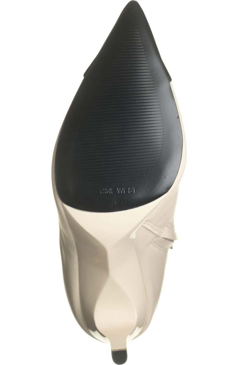 Nine West Winner Pointed Toe Boot, Alternate, color, Chic Cream/ Nero