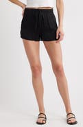 Cloth & Stone High Waist Flowy Satin Drawstring Shorts