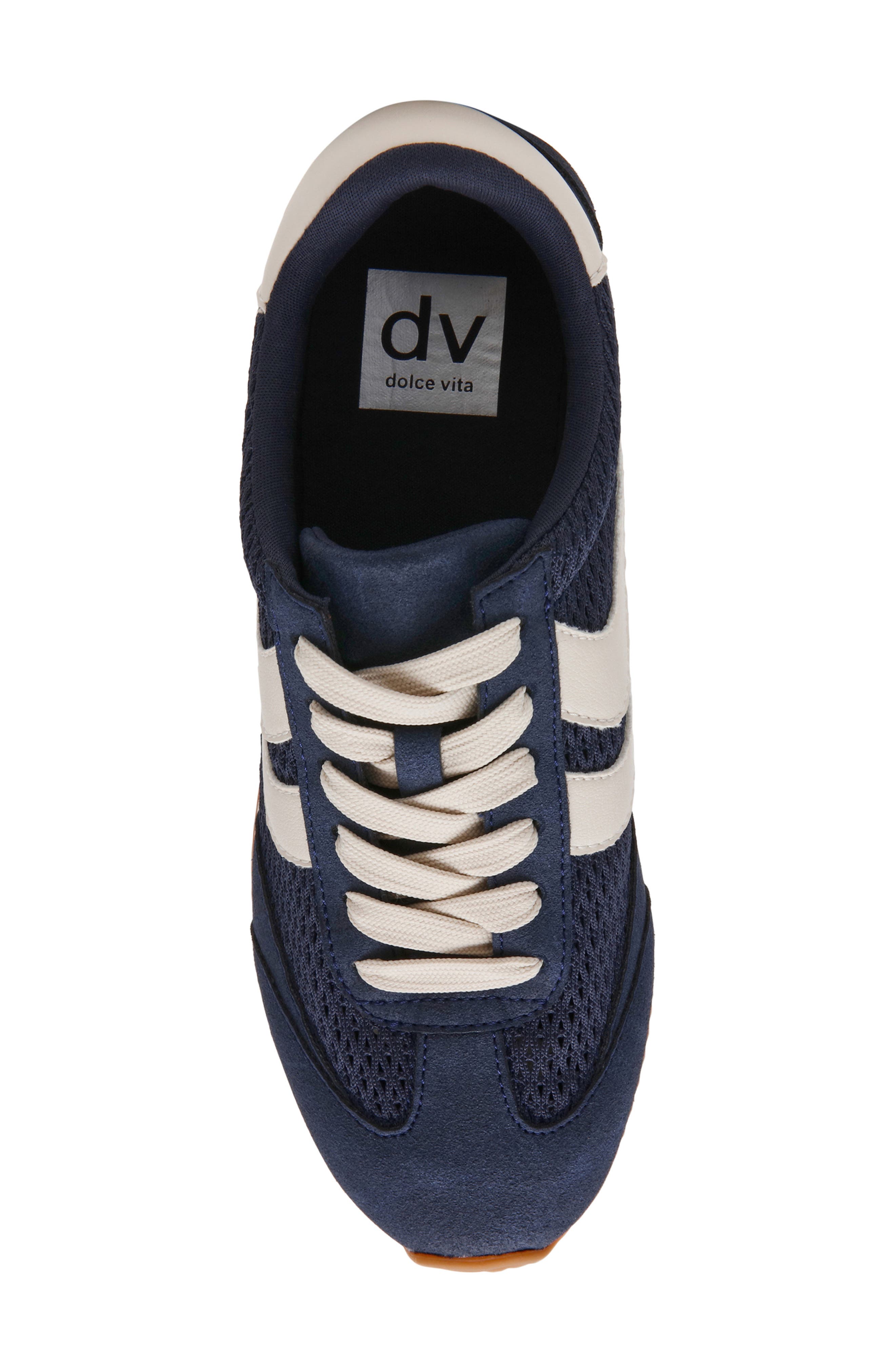 Hype Faux Shearling Lined Sneaker, Alternate, color, NAVY