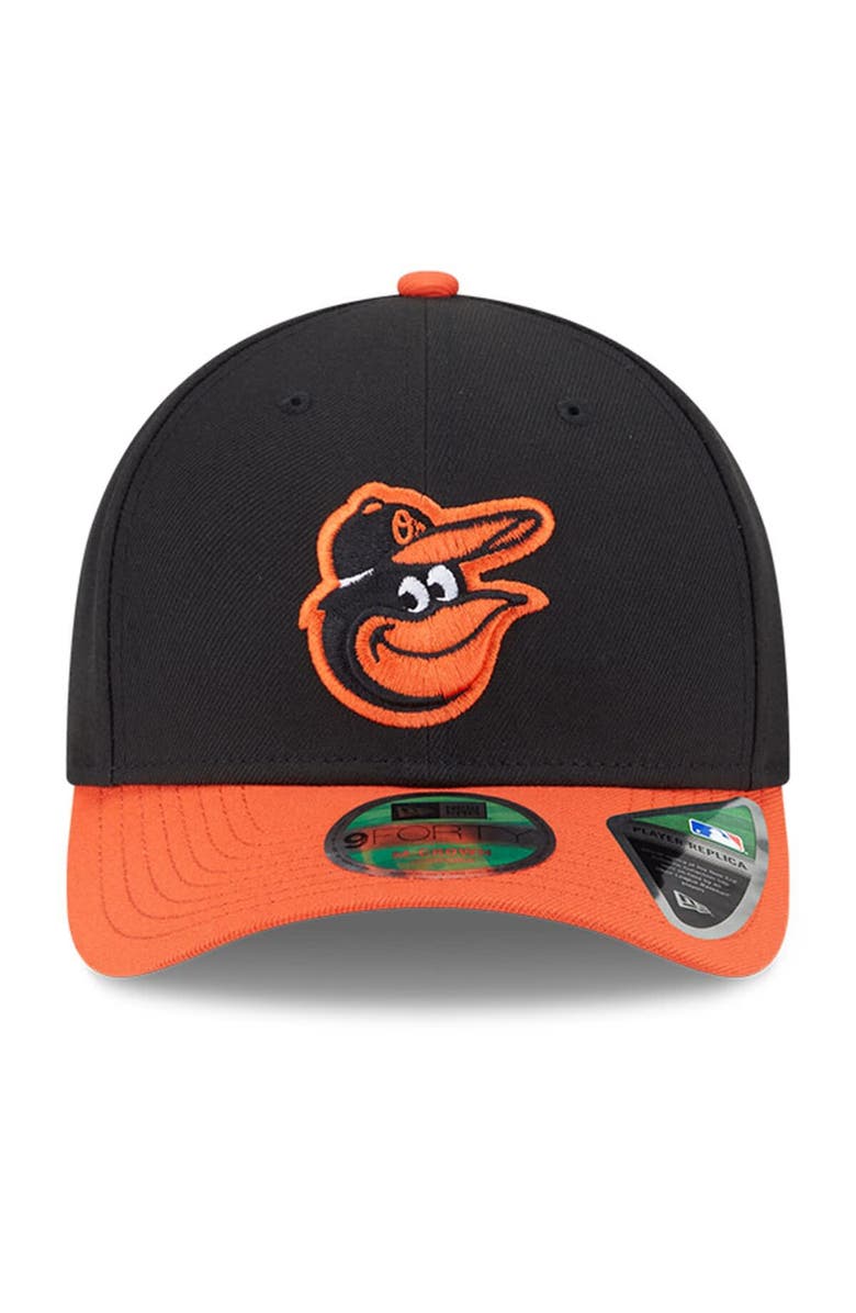 New Era Men's New Era Black Baltimore Orioles Player Replica 9FORTY Adjustable Hat, Alternate, color, Black
