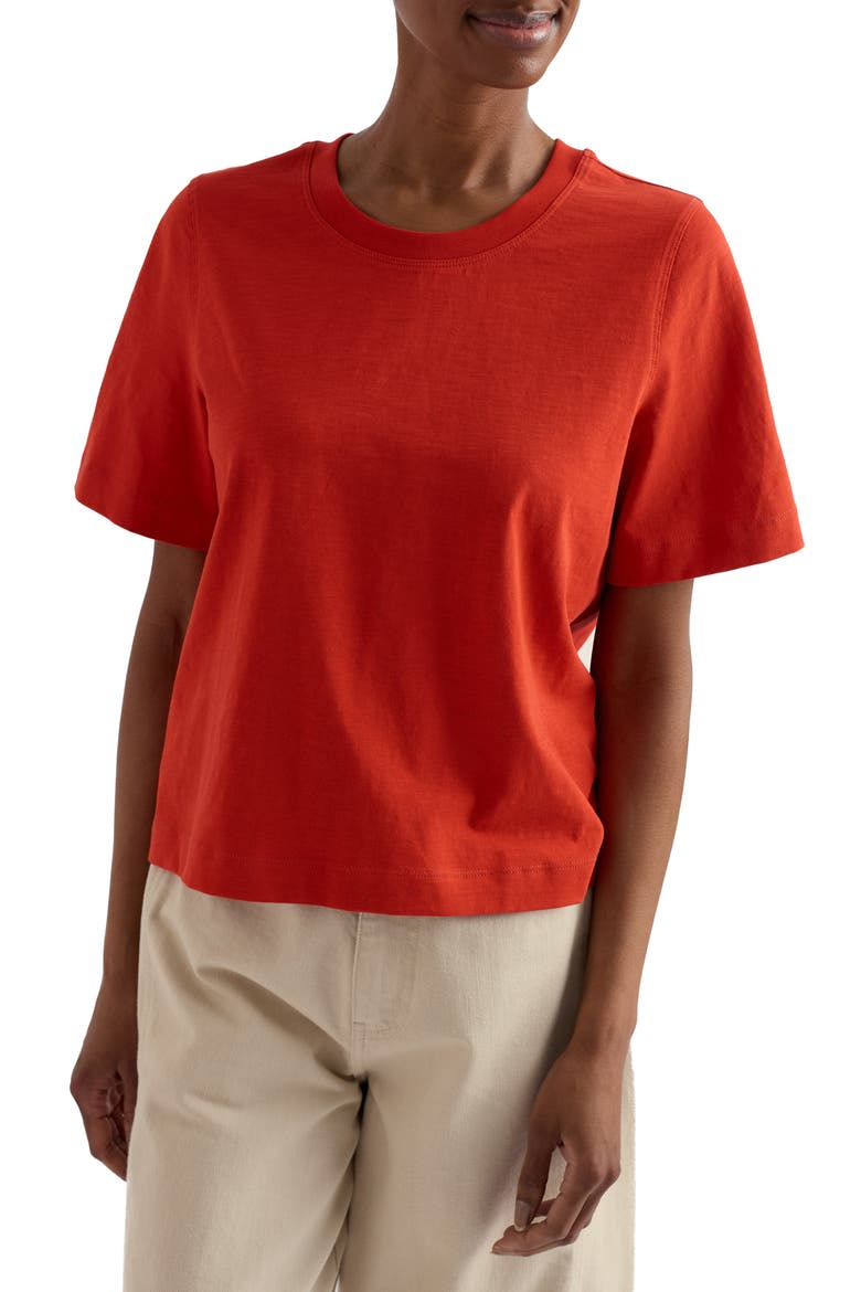Copseland Organic Cotton T-Shirt, Main, color, BRICK