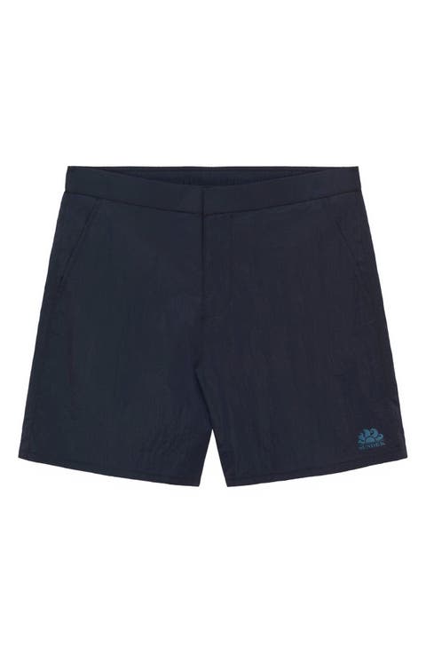 Back Elastic Waist Swim Trunks