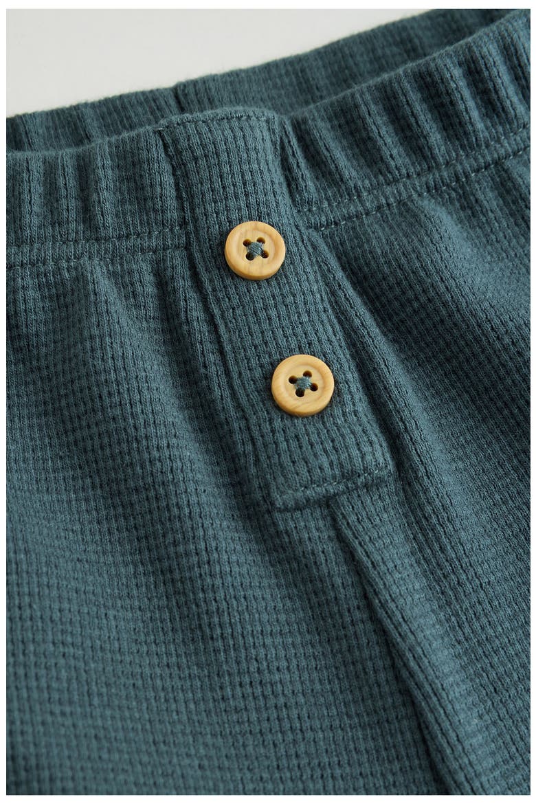 Waffle Knit Sweatshirt & Shorts Set, Alternate, color, GREEN