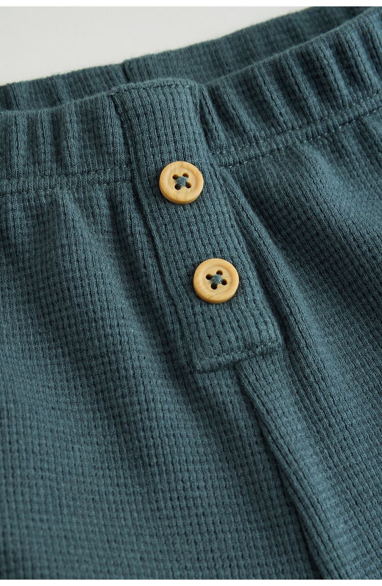 NEXT Waffle Knit Sweatshirt & Shorts Set, Alternate, color, Green