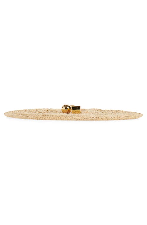 Jacquemus Le Petit Rond Raffia Shoulder Bag In Natural 142