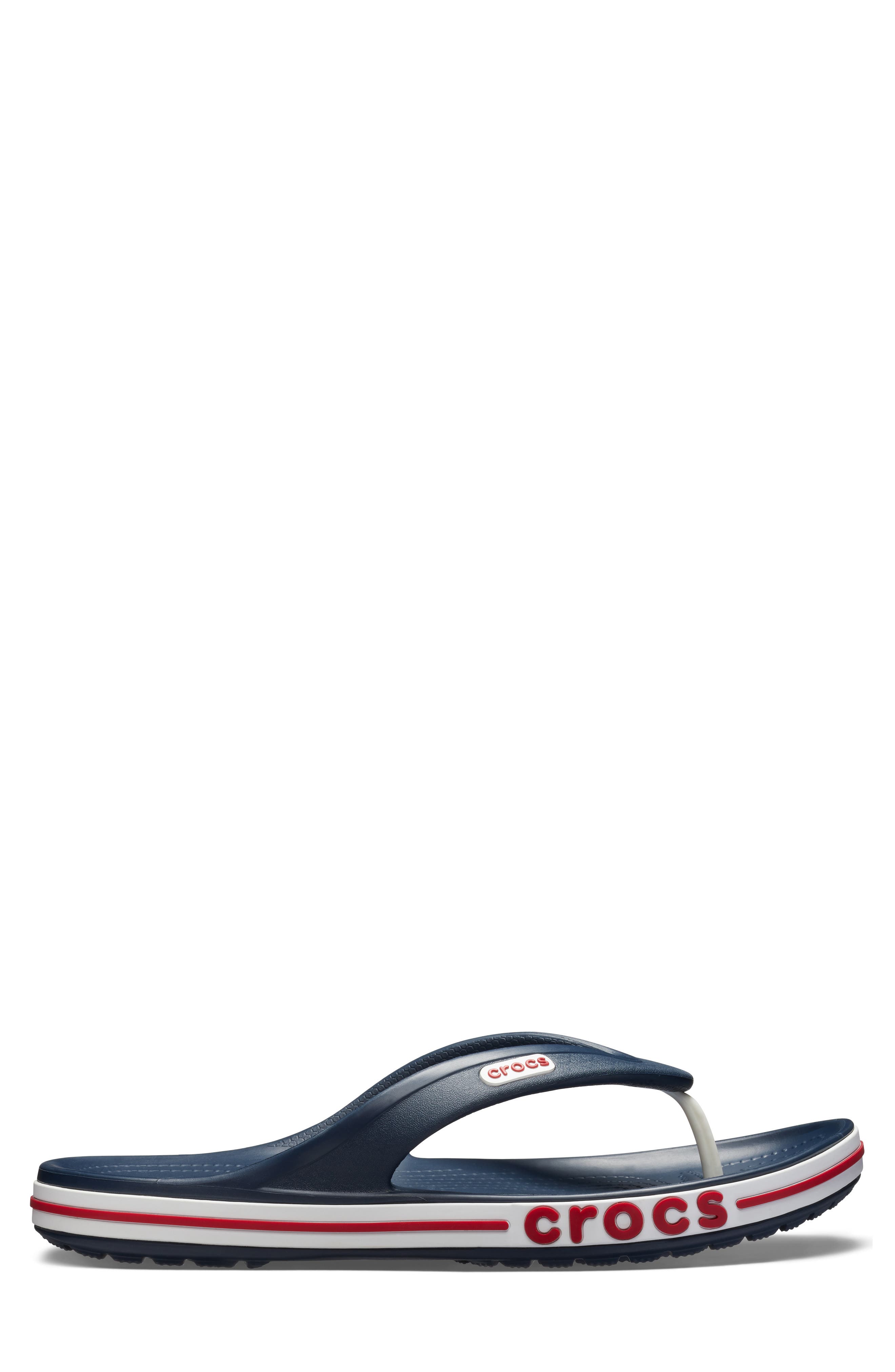 CROCS Bayaband Flip Flop Sandal, Alternate, color, Navy/Pepper