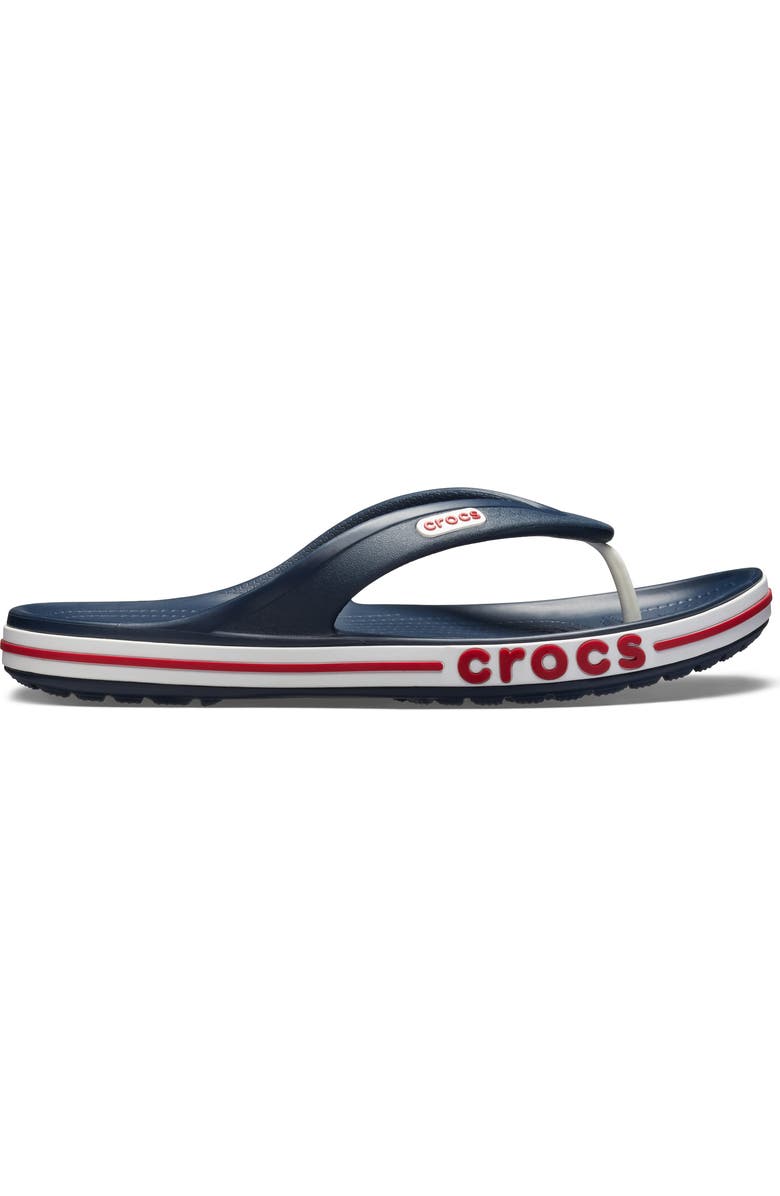CROCS Bayaband Flip Flop Sandal, Alternate, color, Navy/Pepper