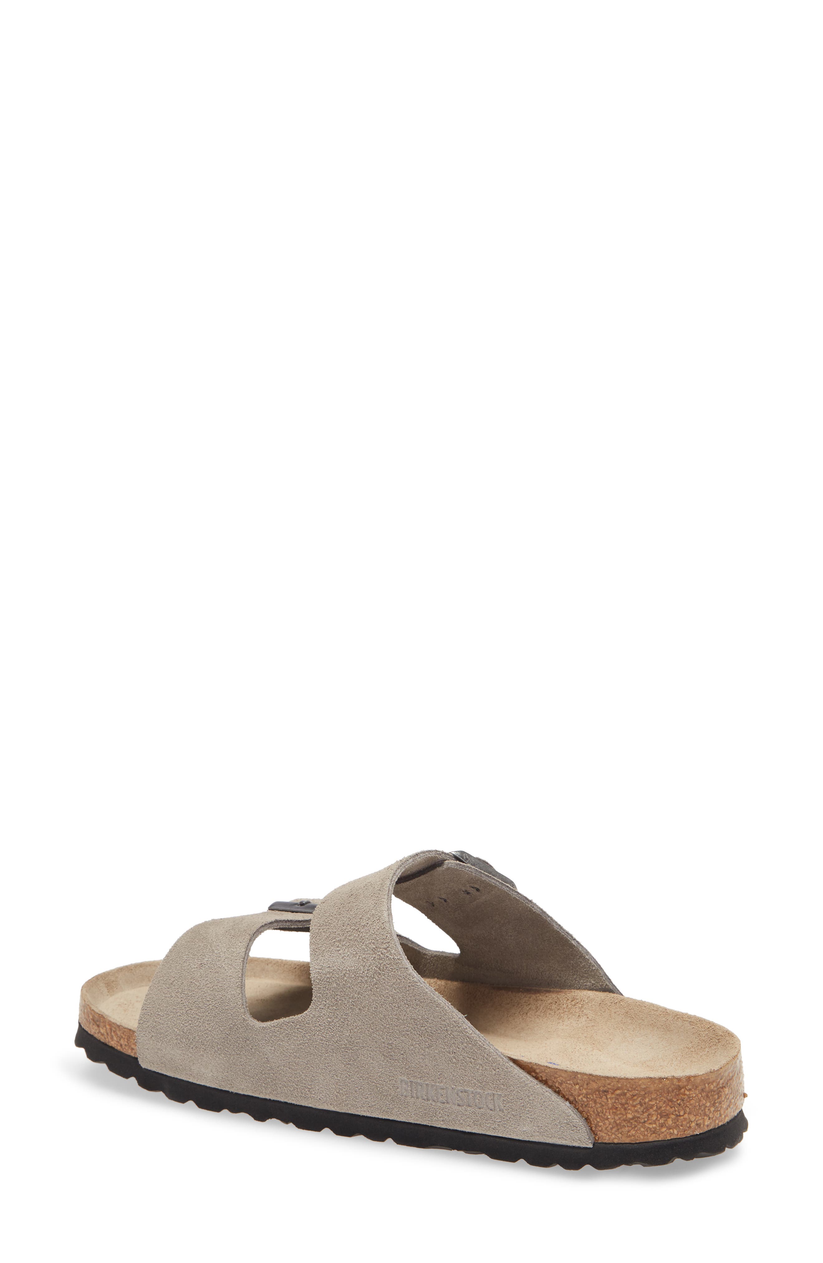 Arizona Soft Footbed Slide Sandal, Alternate, color, STONE COIN SUEDE